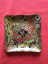 Posacenere vintage in vetro con etichette sigari collage del 1950 offerta molto speciale