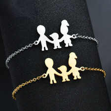 Bracciale Braccialetto Donna bambino famiglia creativa oro argento regolabile