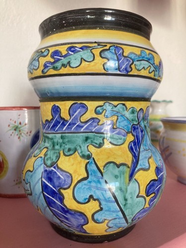 Vaso ceramica decorato mano - vaso,