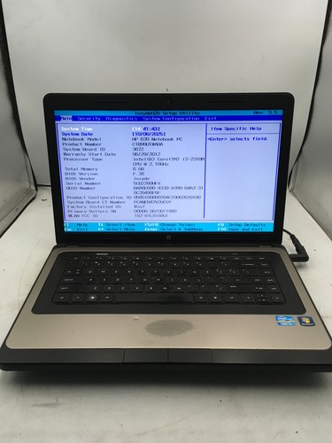 Lotto notebook 630 - hp, boot
