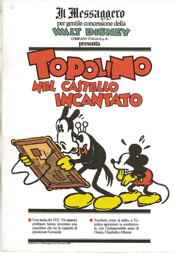 Topolino castello anno 1932 - topolino,