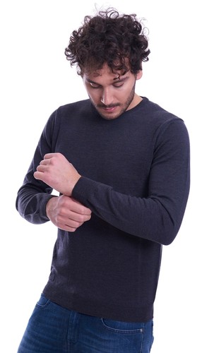 Maglia brown girocollo in - girocollo,