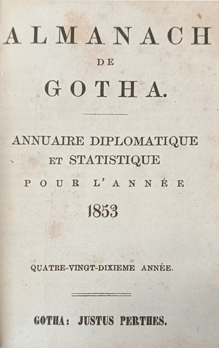Almanach de gotha - a.,