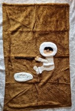 Coperta da lettino bambino in pelliccia vintage anni 80