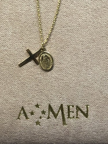 Collana amen croce madonna - croce, e