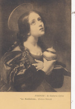 CARTOLINA  FIRENZE R. GALLERIA UFFIZI LA MADDALENA CARLO DOLCI NON VIAGGIATA