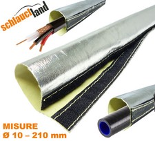 Guaina Tubo PROTEZIONE TERMICA FUOCO KEVLAR Aramid Alluminio Velcro Isolamento