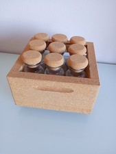 Set 9 vasetti in vetro con