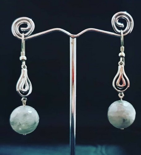 Orecchini quarzo grigio - grigio, e