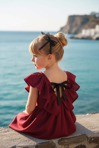 Abito colorato bordeaux con