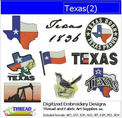 Set disegno ricamo - , texas(2)