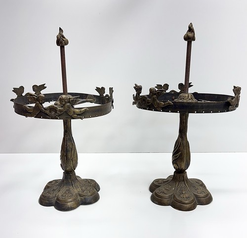 Antico set base lampada - , primi