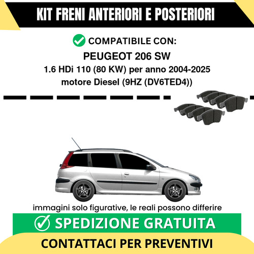Pastiglie freno ant post - ant, +