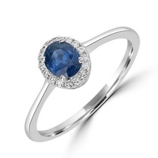 Anello con diamanti zaffiro