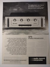 Audio Research Corporation SP9 preamplificatore stereo ibrido pubblicità stampa vintage