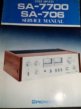 Pioneer SA-7700 SA-706 Manuale