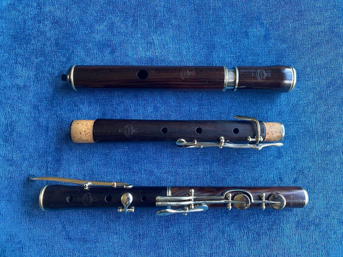 Antico vecchio flauto legno - vecchio, in