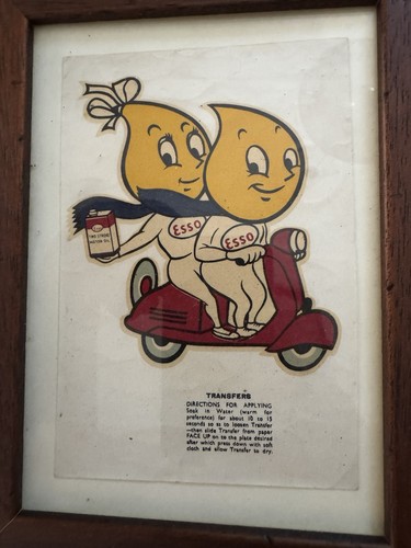Esso vintage water decal - esso,