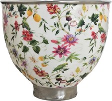 Ciotola Miscelatore in Acciaio Inox con Splendido Motivo Floreale per KitchenAid Tilt-H...