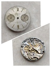 40 LEBOIS Cal. LANDERON 39 CHRONOGRAPH VINTAGE WATCH MOVEMENT UHREN FOR PARTS