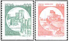 1991 ITALIA - CASTELLI - 2 val MNH