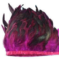Piume di gallo colore fucsia