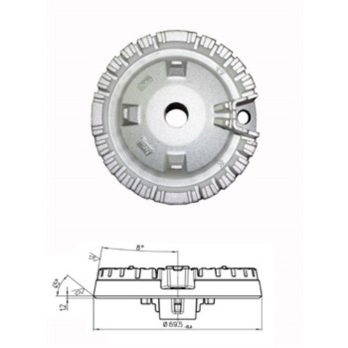 Bruciatore spartifiamma medio