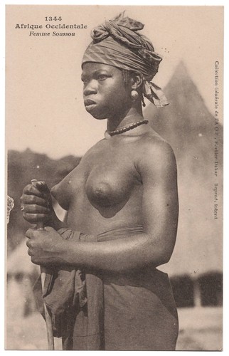 1910 topless ragazza africana - 1910,