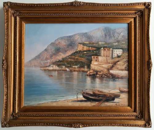 Dipinto olio pannello - olio, su