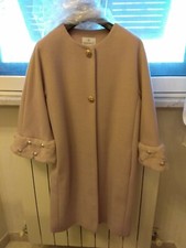 Cappotto rosa RINASCIMENTO tg M = 44 bellissimo polsi in ecopelliccia e perle 