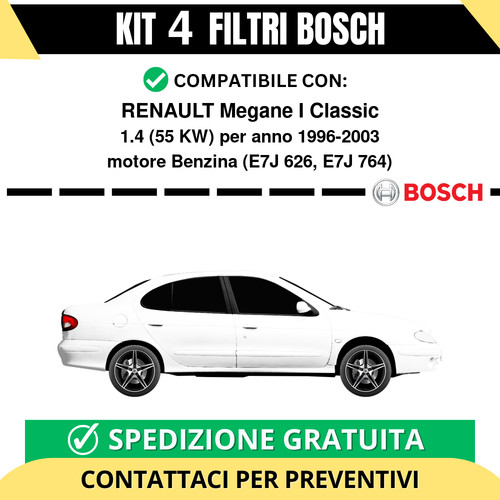 Kit bosch filtri tagliando - kit, 4