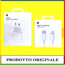 caricabatteria e cavo lightning ORIGINALE x APPLE iphone 11 12 13 14 caricatore