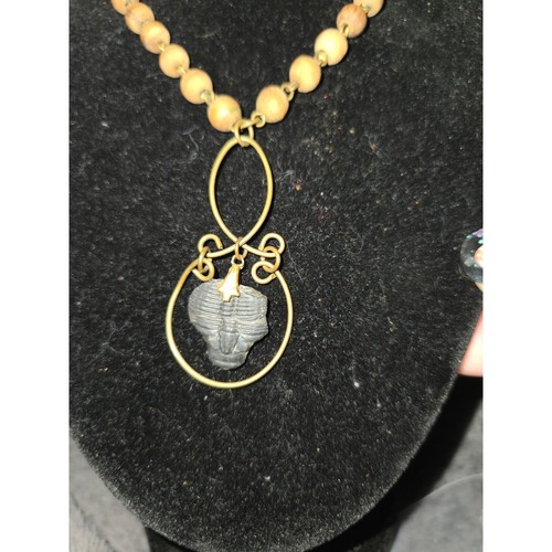 Collana rame fossile - collana,
