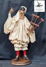 Pulcinella suonatore  Cm 40  vestito Napoletana Stile 700' pastori krippen crib 