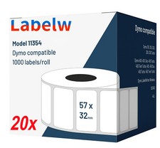20 etichette compatte a Dymo