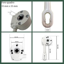 ARGANELLO TENDA DA SOLE ARGANO UNIVERSALE BIANCO RAPPORTO 11:1 TEMPOTEST