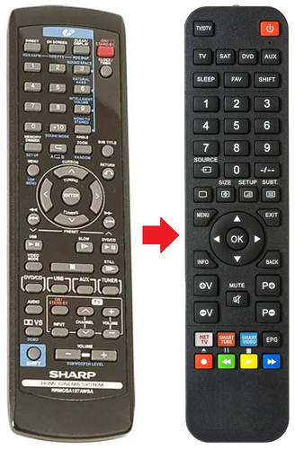 Telecomando adatto per sharp - telecomando,