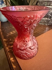 VASO ARABESCO ROSSO LALIQUE OF