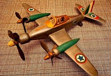 MODELLINO AEREO SAVOIA MARCHETTI WW2 LEGNO ORIGINALE D'EPOCA REGIA AERONAUTICA
