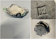 PORTAOGGETTI Alessio Tasca CIOTOLA REFRATTARIO SMALTO TONI BEIGE VERDE RAKU '900