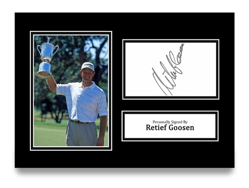 Retief goosen firmato foto - a4,