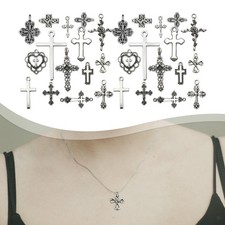 30 Pezzi Ciondolo A Croce