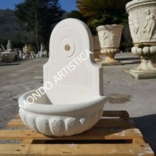 FONTANA A MURO DA PARETE PENSILE PER GIARDINO ESTERNO IN CEMENTO MARMO PIETRA