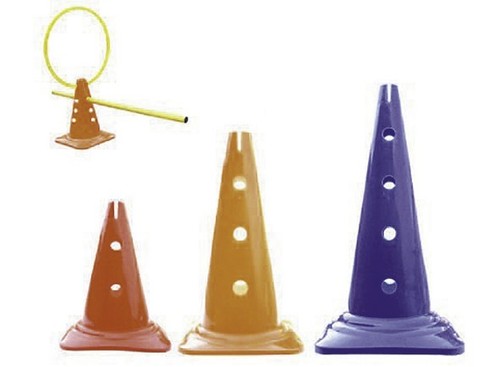 Cono plastica blu ostacoli - cono,