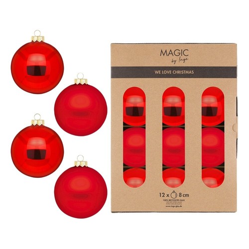 Vetro palla natale set - natale, Ø