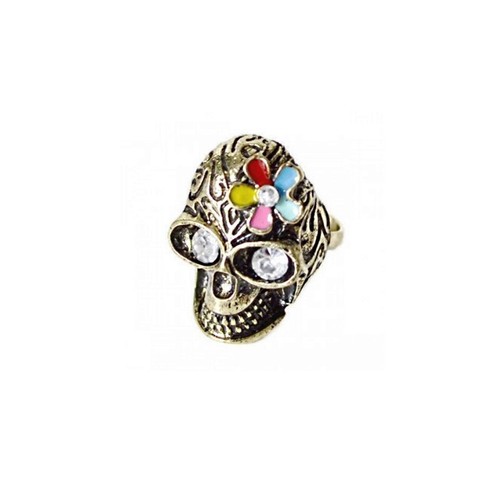 Anello teschio smaltato - anello,