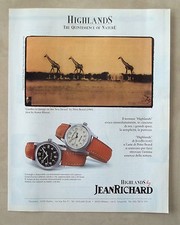 C396-Advertising Pubblicità-1998- JEAN RICHARD HIGHLANDS OROLOGI