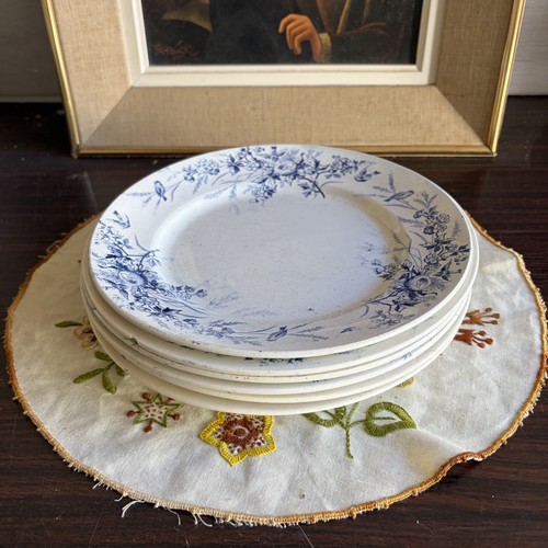 Assiettes plates faïence - en,