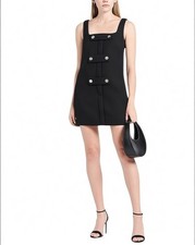 Abito mini nero Versace con