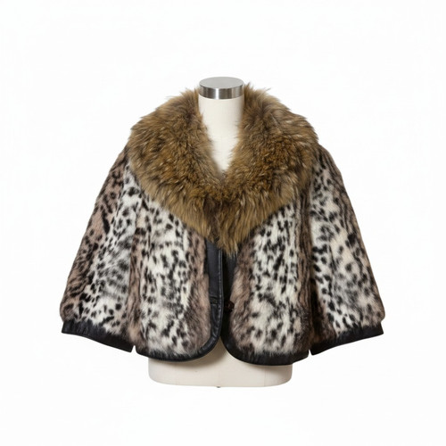 Cappotto corto leopardato - , in